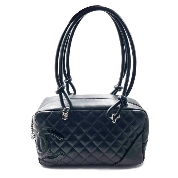 Chanel Black Cambon CC Duffle Satchel Shoulder Bag - Picture 1 of 5